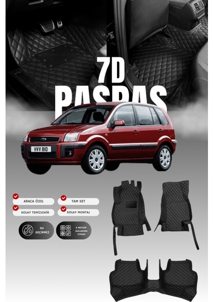 Ford Fusion (2006-2008) 7d Deri Havuzlu Oto Paspas | Tam Koruma,araca Özel & Hızlı Montaj