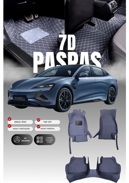 Byd Seal Sedan (2022 ve Sonrası) 7d Deri Havuzlu Oto Paspas | Tam Koruma,araca Özel & Hızlı Montaj