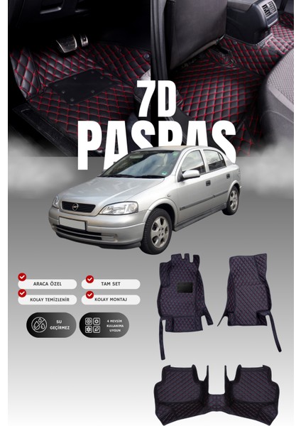 Opel Astra G (1998-2004) 7d Deri Havuzlu Oto Paspas | Tam Koruma,araca Özel & Hızlı Montaj
