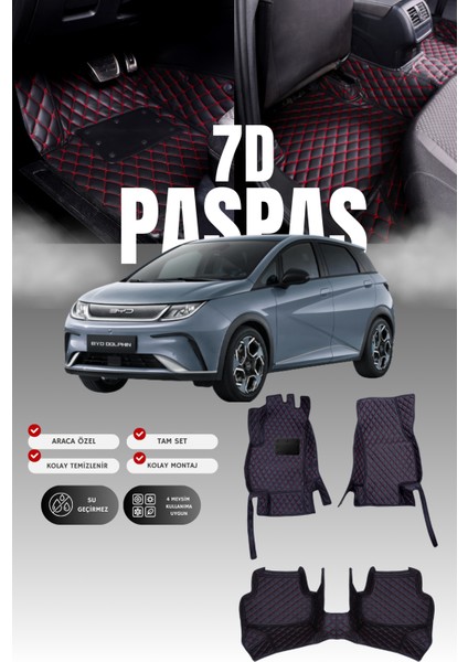 Byd Dolphin (2021 ve Sonrası) 7d Deri Havuzlu Oto Paspas | Tam Koruma,araca Özel & Hızlı Montaj