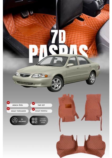Mazda 626 (1997-2002) 7d Deri Havuzlu Oto Paspas | Tam Koruma,araca Özel Kesim & Hızlı Montaj