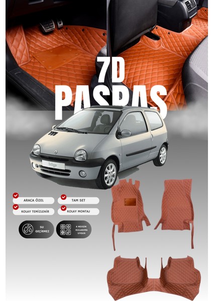 Renault Twingo (1994-2000) 7d Deri Havuzlu Oto Paspas | Tam Koruma,araca Özel & Hızlı Montaj