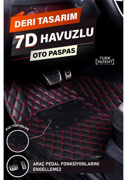 Volkswagen Jetta (2006-2010) 7d Deri Havuzlu Oto Paspas | Tam Korum,araca Özel Kesim& Hızlı Montaj fiyatları