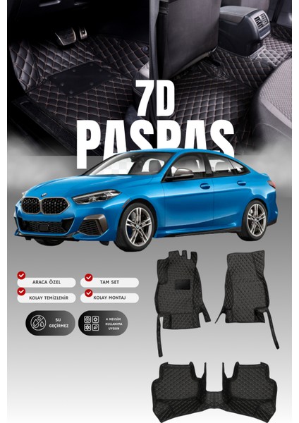 Bmw 2 Serisi Coupe F44 (2019 ve Sonrası) 7d Deri Havuzlu Oto Paspas | Tam Koruma,araca Özel & Hızlı Montaj