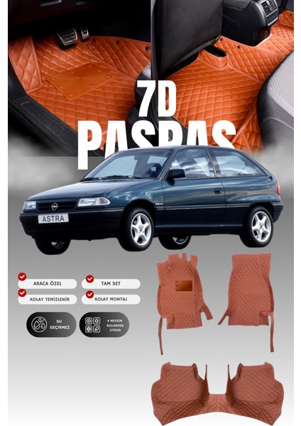 Opel Astra F (2000-2006) 7d Deri Havuzlu Oto Paspas | Tam Koruma,araca Özel & Hızlı Montaj