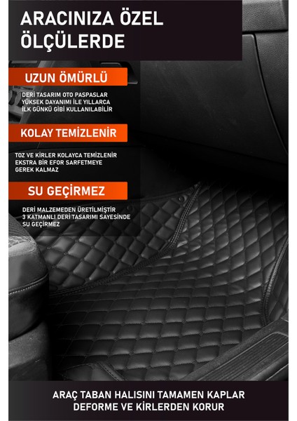 Skoda Super-B (2008-2015) 7d Deri Havuzlu Oto Paspas | Tam Koruma,araca Özel & Hızlı Montaj fırsatları