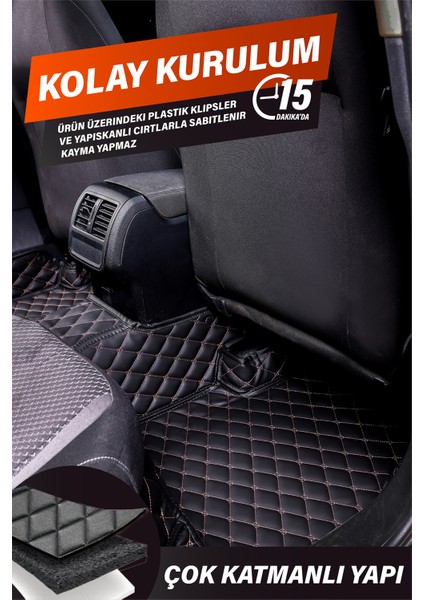 Bmw 1 Serisi E87 (2004-2011) 7d Deri Havuzlu Oto Paspas | Tam Koruma,araca Özel & Hızlı Montaj indirimleri