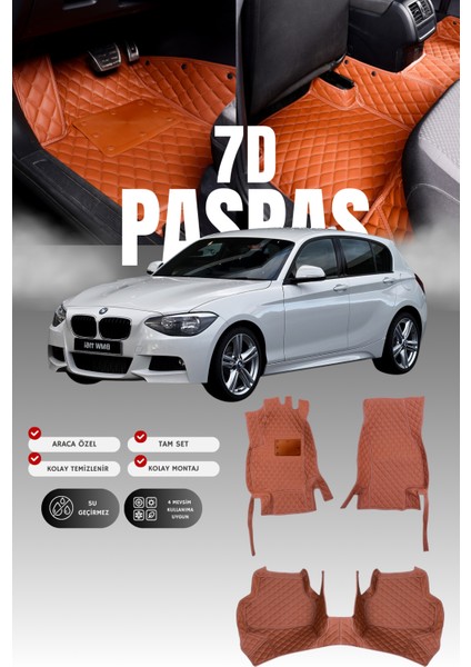 Bmw 1 Serisi F20 (2011-2019) 7d Deri Havuzlu Oto Paspas | Tam Koruma,araca Özel & Hızlı Montaj