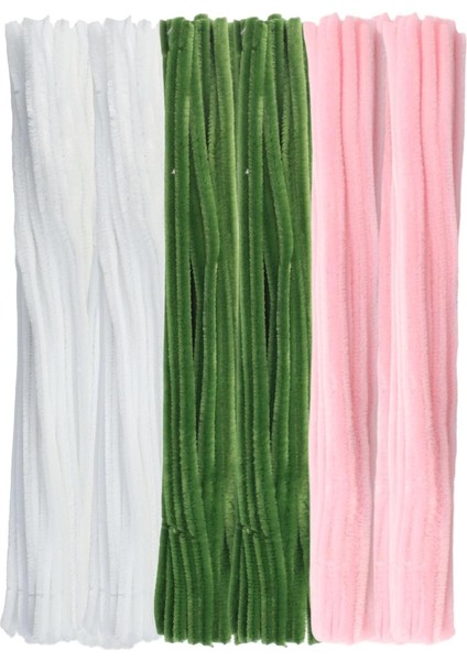 3'lü Şönil Set Pastel Pembe (50) , Beyaz (25) , Ordu Yeşili (25) Şönil ,çiçek Yapımına Uygun Tüylü Tel fiyatları