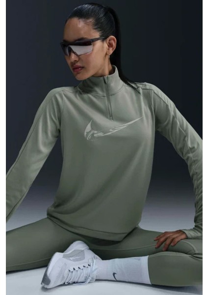 Dri-Fit Swoosh Mid Kadın Çeyrek Fermuar Kadın Spor Sweatshrit fiyatları