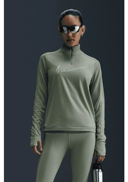 Dri-Fit Swoosh Mid Kadın Çeyrek Fermuar Kadın Spor Sweatshrit fırsatları