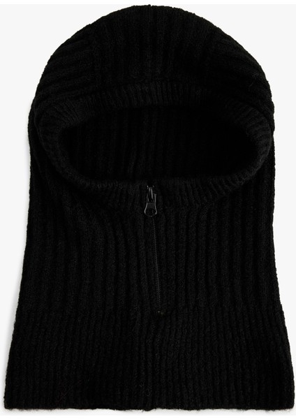 Fermuar Detaylı Balaklava Kar Maskesi