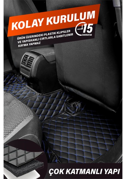 Land Rover Range Rover Vouge (2002-2012) 7d Deri Havuzlu Oto Paspas | Tam Koruma & Hızlı Montaj indirimleri