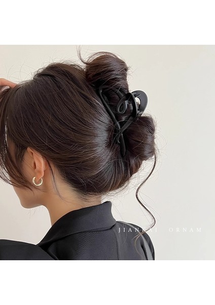 Kepçe Klipsi Büyük Saç Hacmi Büyük Saç Tokası Kadın Başın Arkası Köpekbalığı Klipsi Saç Tokası Yeni Disk Saç Kore Klipsi Şapkalar (Yurt Dışından)