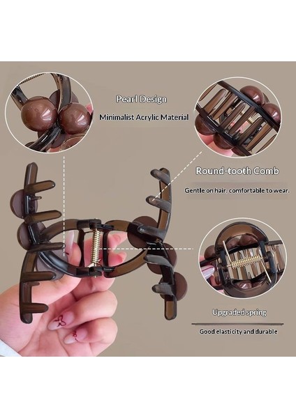 Kepçe Klipsi Büyük Saç Hacmi Büyük Saç Tokası Kadın Başın Arkası Köpekbalığı Klipsi Saç Tokası Yeni Disk Saç Kore Klipsi Şapkalar (Yurt Dışından) fırsatları