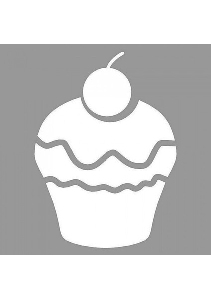 Salted Caramel Cupcake Stencil Tasarımı 30 x 30 cm