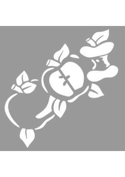 Artikel Isırılmış Elma Stencil Tasarımı 30 x 30 cm modelleri