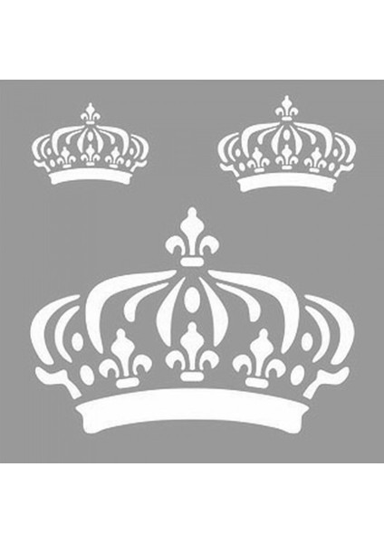 Artikel Kral Taçları Stencil Tasarımı 30 x 30 cm