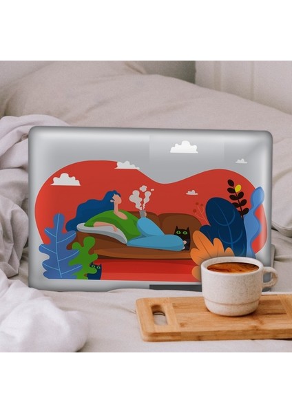 Artikel Evde Yalnız Kadın Notebook Sticker