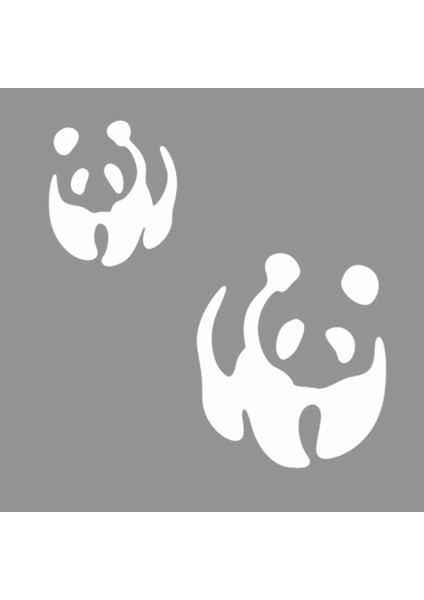 Artikel İkili Panda Stencil Tasarımı 30 x 30 cm modelleri