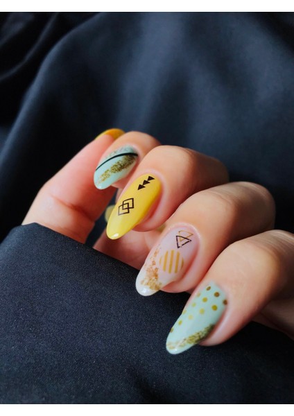 Artikel Memphis Desenler Tırnak Dövmesi, Tırnak Tattoo, Nail Art, Tırnak Sticker modelleri