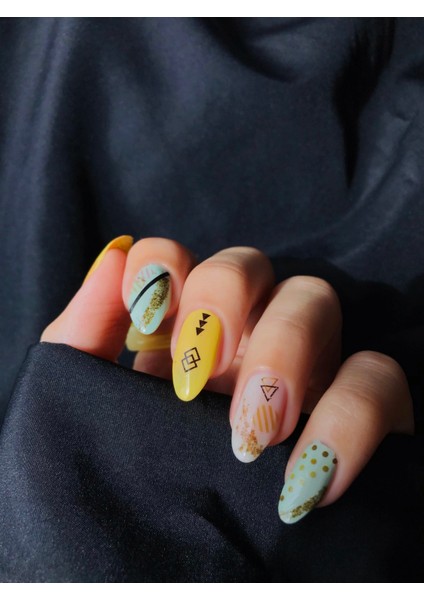 Artikel Memphis Desenler Tırnak Dövmesi, Tırnak Tattoo, Nail Art, Tırnak Sticker fırsatları