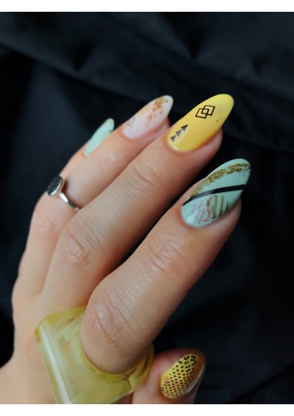 Artikel Memphis Desenler Tırnak Dövmesi, Tırnak Tattoo, Nail Art, Tırnak Sticker indirimleri