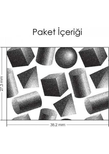 Artikel Siyah Beyaz Geometrik Cisimler Notebook Sticker fiyatları