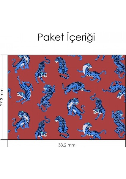 Artikel Bordo Üzerine Mavi Kaplanlar Notebook Sticker fiyatları