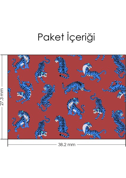 Artikel Bordo Üzerine Mavi Kaplanlar Notebook Sticker indirimleri