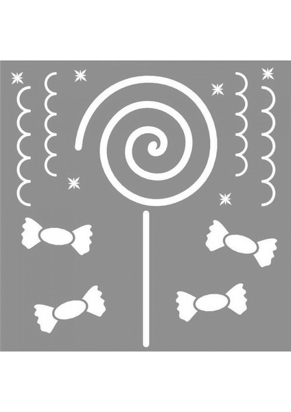 Şekerler Stencil Tasarımı 30 x 30 cm