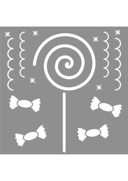 Şekerler Stencil Tasarımı 30 x 30 cm modelleri