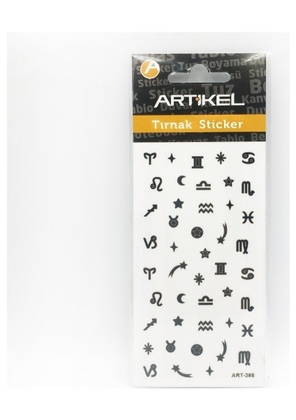 Artikel Lacivert Burçlar Metalik Tırnak Sticker, Nail Sticker, Nail Art modelleri