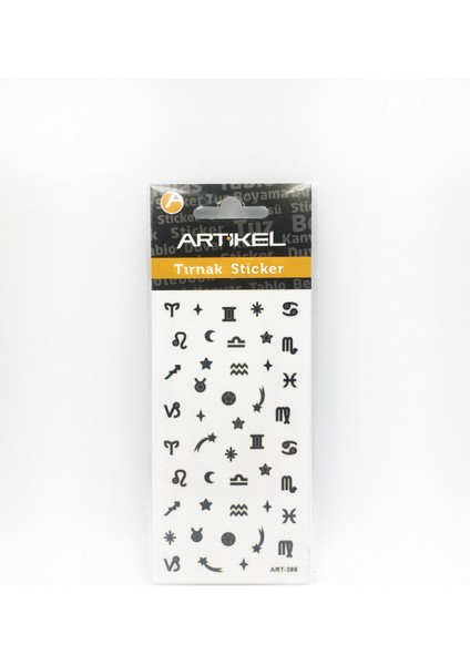 Artikel Lacivert Burçlar Metalik Tırnak Sticker, Nail Sticker, Nail Art fırsatları