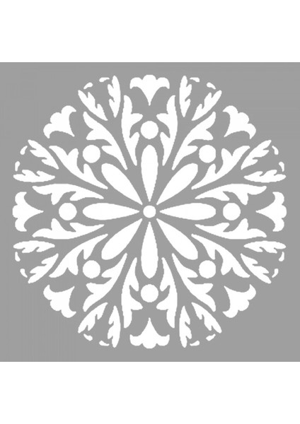 Mandala 19 Stencil Tasarımı 30 x 30 cm