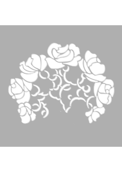 Art Nouveau Demet Çiçek-13 Stencil Tasarımı 30 x 30 cm modelleri