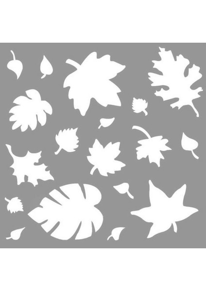 Artikel Yaprak Kolaj Stencil Tasarımı 30 x 30 cm fırsatları