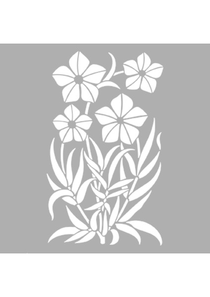Artikel Art Nouveau Demet Çiçek-24 Stencil Tasarımı 30 x 30 cm modelleri