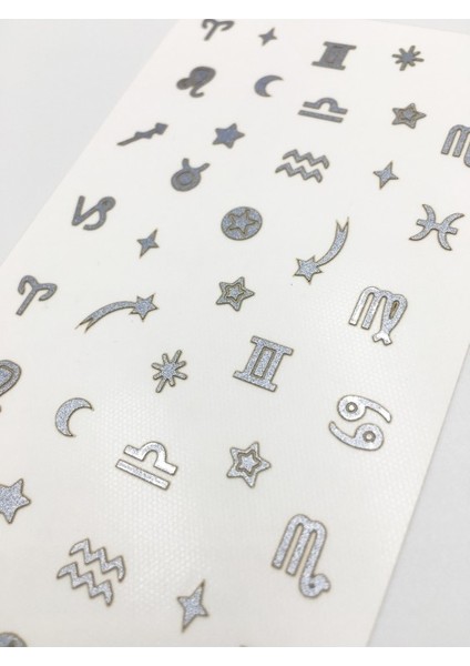 Artikel Gümüş Burçlar Metalik Tırnak Sticker, Nail Sticker, Nail Art fiyatları