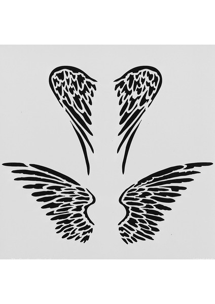 Artikel Melek Kanatları Stencil Tasarımı 30 x 30 cm fırsatları