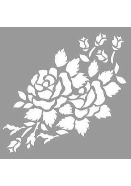 Artikel Dallı Güller Stencil Tasarımı 30 x 30 cm modelleri