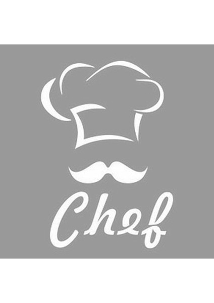 Chef Tabela Stencil Tasarımı 30 x 30 cm modelleri