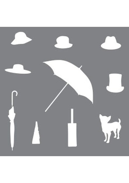 Artikel Aksesuarlar Stencil Tasarımı 30 x 30 cm modelleri