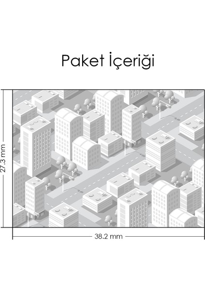 Artikel İzometrik Beyaz Şehir Notebook Sticker indirimleri