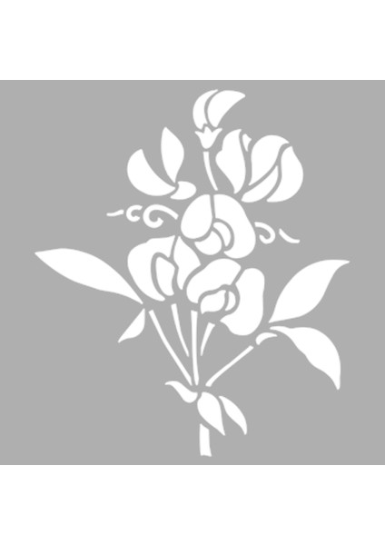 Artikel Tomurcuk Çiçekler Stencil Tasarımı 30 x 30 cm modelleri