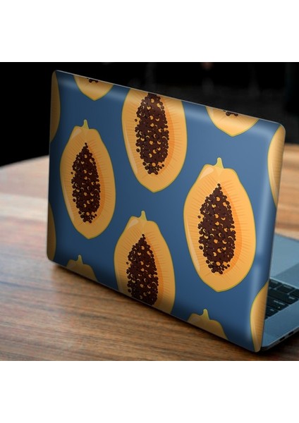 Artikel Papaya Ebruli Desen Notebook Sticker