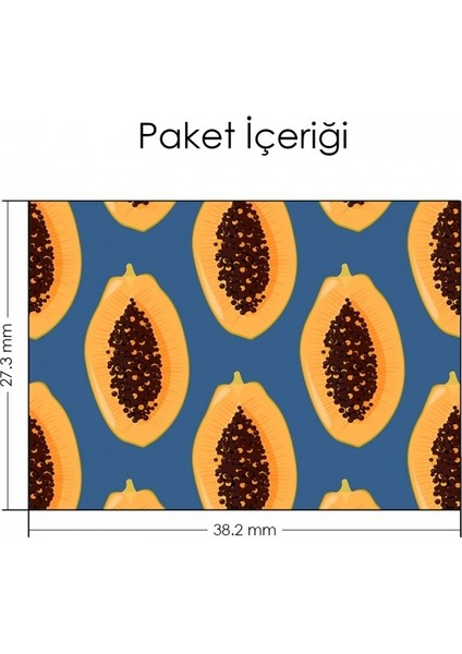 Artikel Papaya Ebruli Desen Notebook Sticker fiyatları