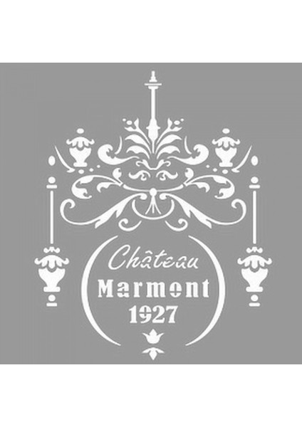 Şato Avizesi Stencil Tasarımı 30 x 30 cm