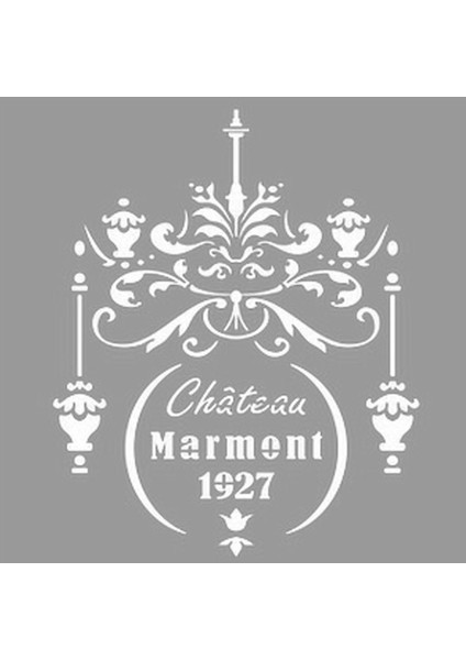 Şato Avizesi Stencil Tasarımı 30 x 30 cm fiyatları