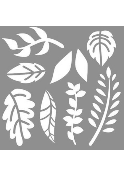Yaprak Kolaj 2 Stencil Tasarımı 30 x 30 cm modelleri